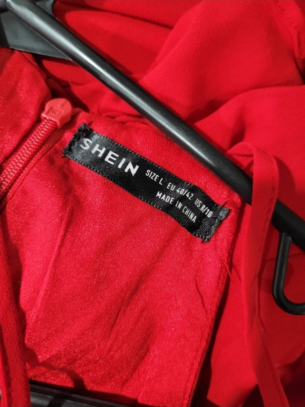 SHEIN Red Ruffle Sleeve Maxi Dress - Picture 2 of 7